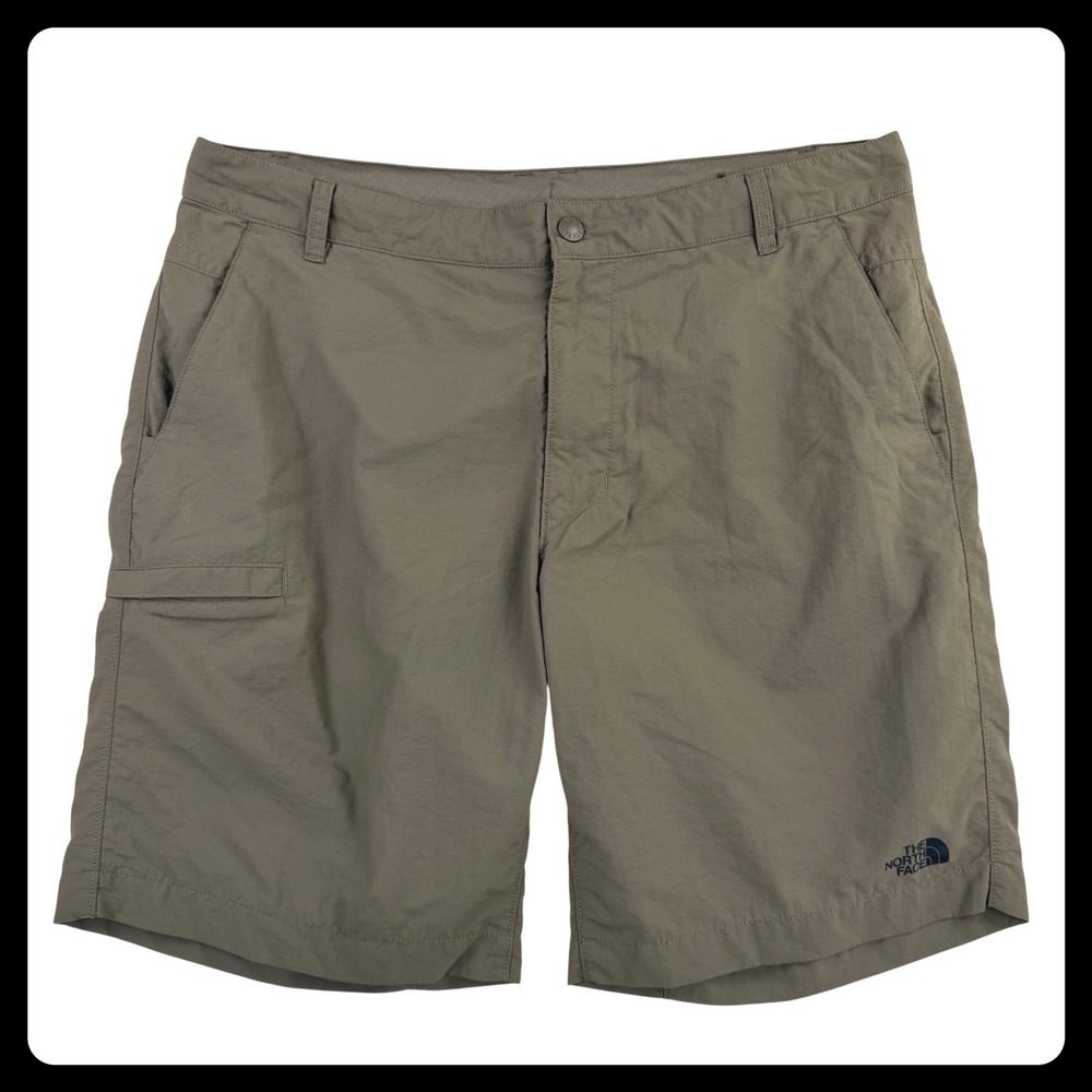 The North Face Cargo Shorts Men 38 Brown Nylon Hiking Outdoor Trail Pockets 9.5"